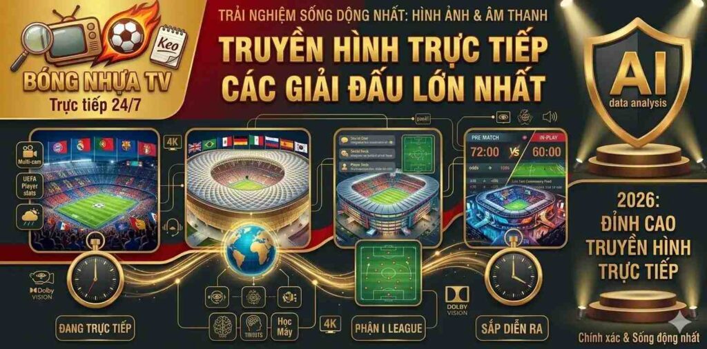 Truyền hình trực tiếp các giải đấu lớn nhất