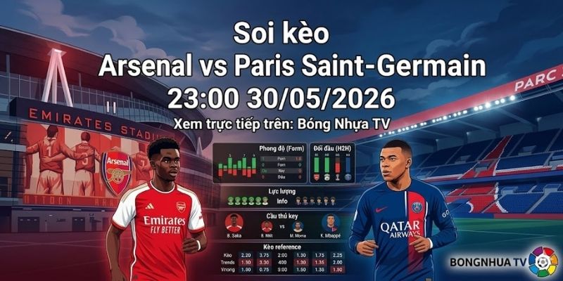 Soi kèo Arsenal vs PSG 23:00 30/05/2026 4 Soi kèo Arsenal vs PSG 23:00 30/05/2026