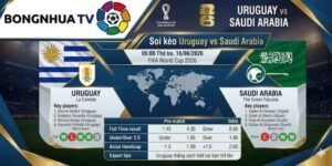 Soi kèo Uruguay vs Saudi Arabia 05:00 Thứ ba, 16/06/2026 FIFA World Cup 2026