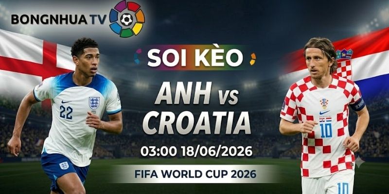 Soi kèo Anh vs Croatia 03:00 18/06/2026 FIFA World Cup 2026